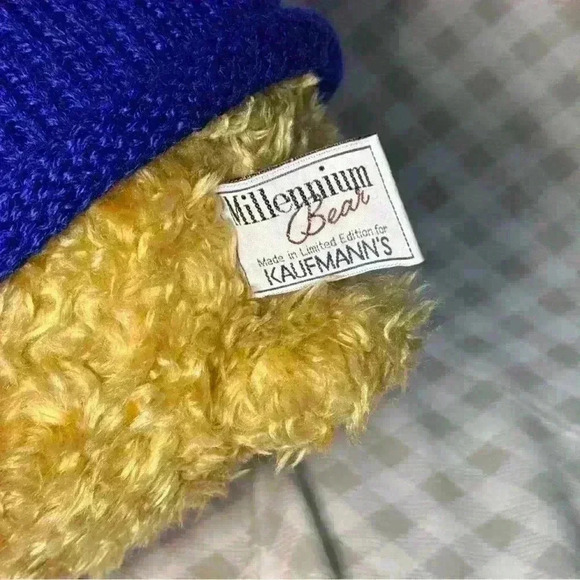 Vintage Gund Millennium Peace Teddy Bear 1999 Large Plush with Blue Sweater 25" - Picture 4 of 9